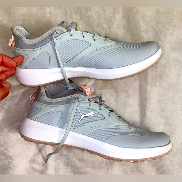 Puma Gray and White Sneakers Sleek Cushioned Design - Picture 8 of 8